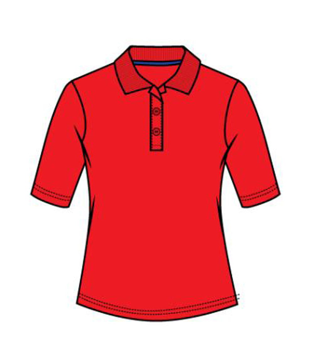 Ladies 3/4 Sleeve Performance Polo Red - 9308709