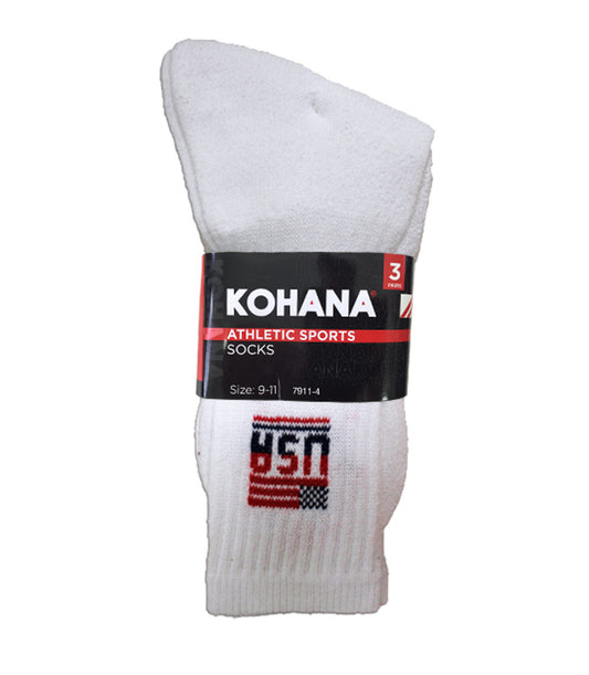 Socks - 10-13 White Crew Socks