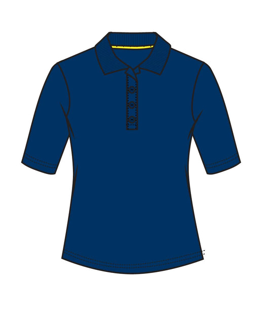 Ladies 3/4 Sleeve Performance Polo Navy - 9373009